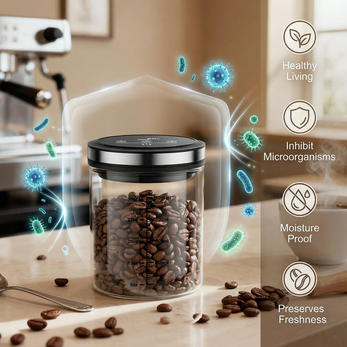 Vacuum Coffee Canister