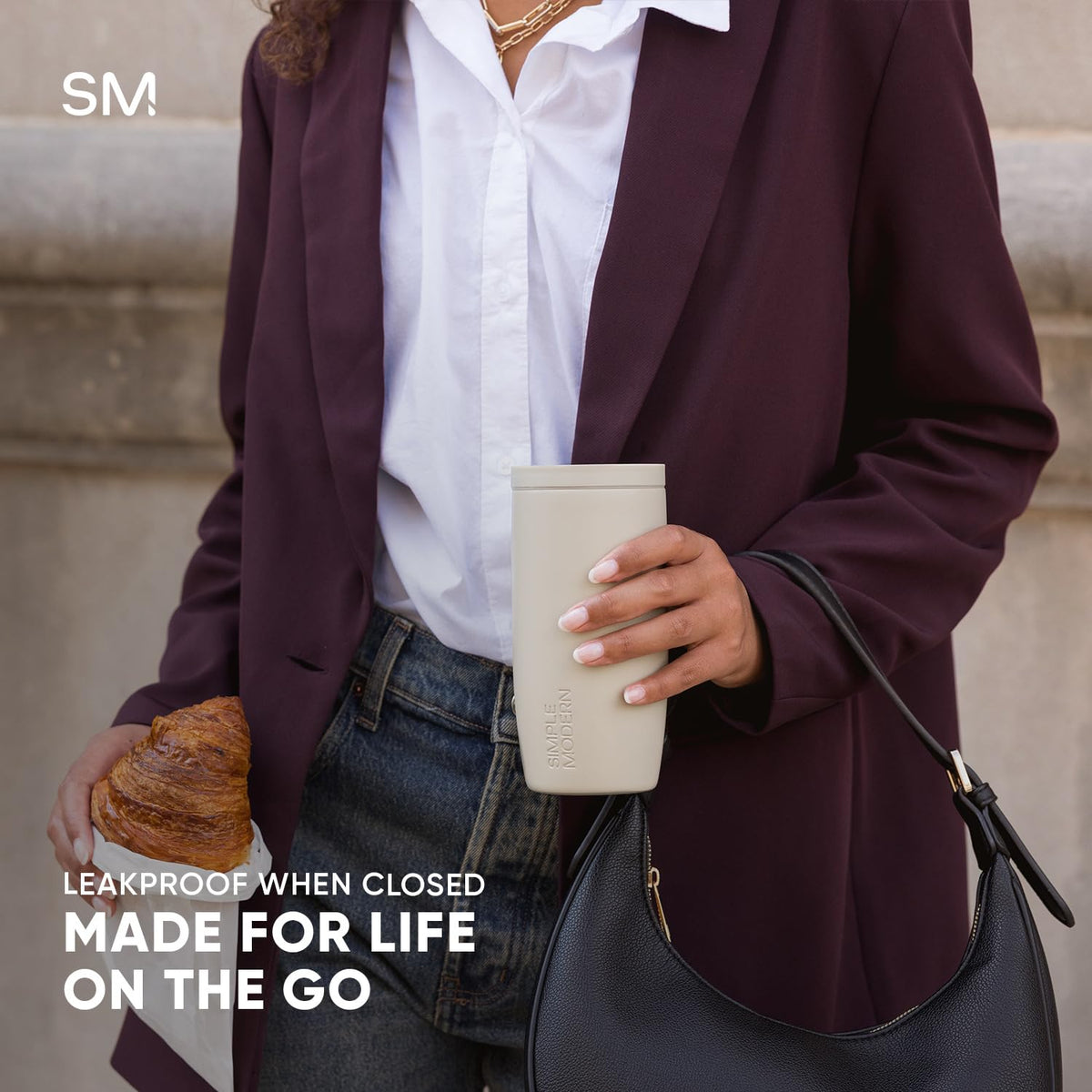 Insulated Travel Coffee Mug 360° Lid