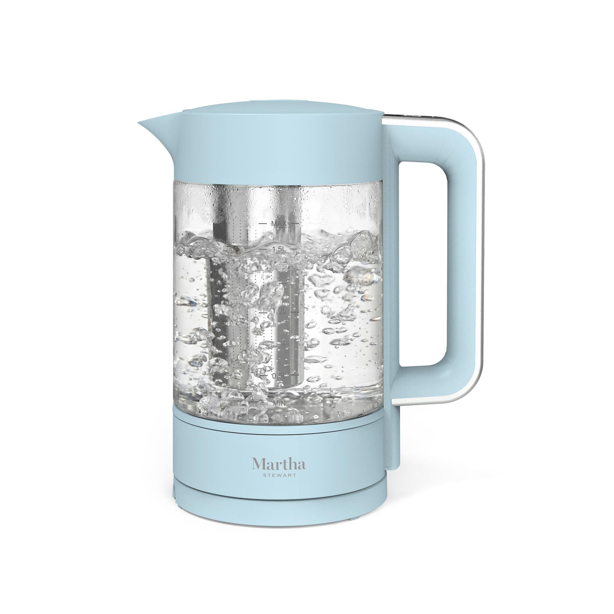 1.7L Glass Carafe Electric Kettle with Removable Tea Infuser