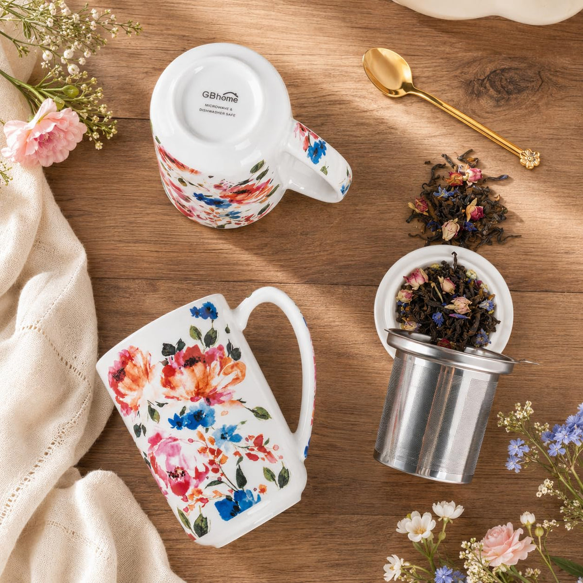 Tea Mug with Infuser and Lid