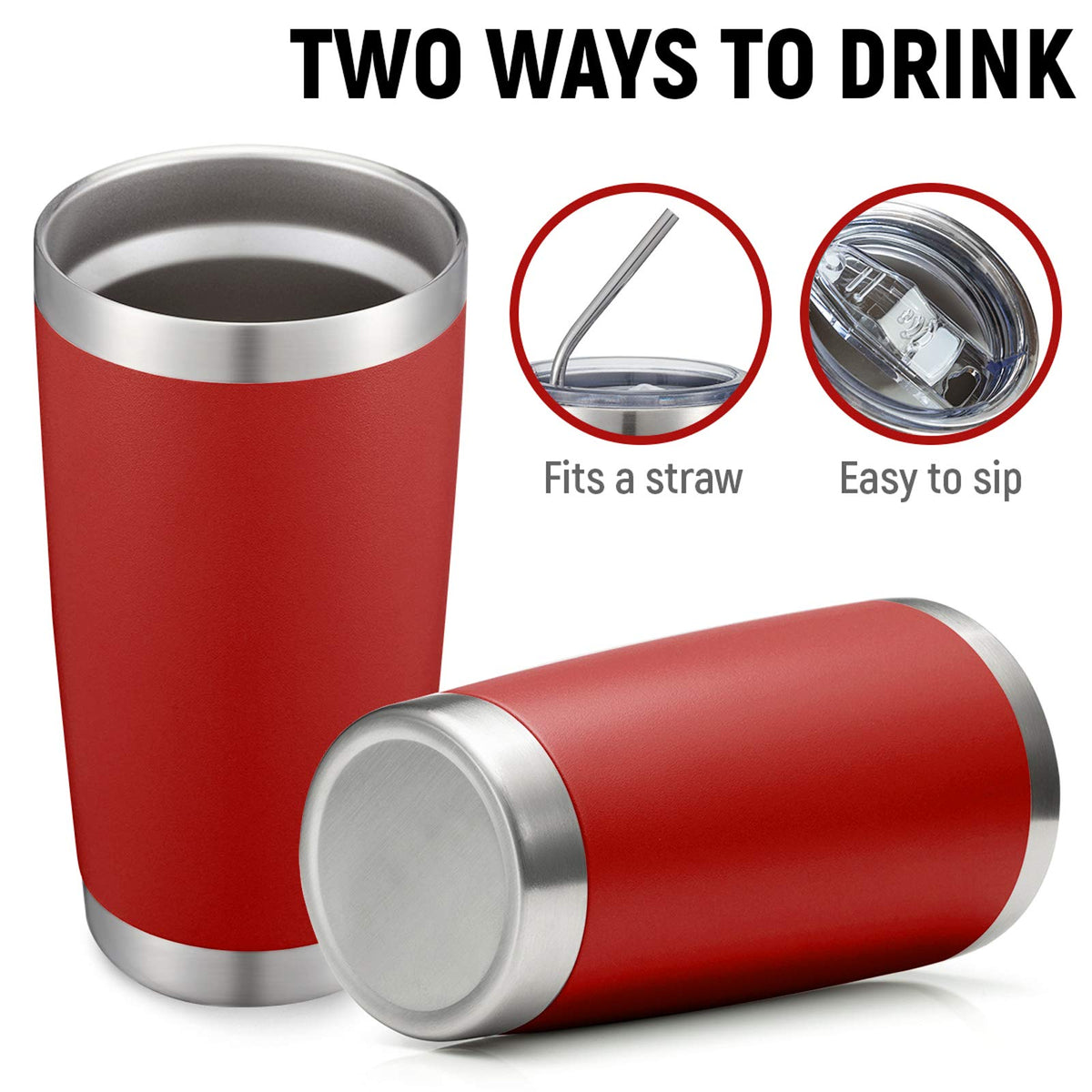 20oz Double Wall Vacuum Insulated Travel Mug (8 Count)