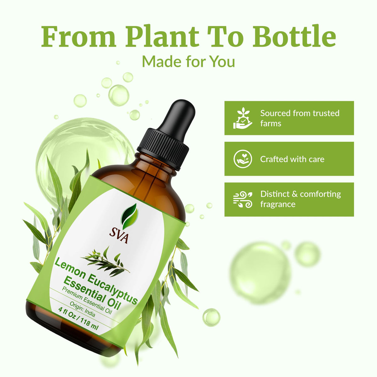 SVA Lemon Eucalyptus Essential Oil with Dropper (4 Fl Oz)