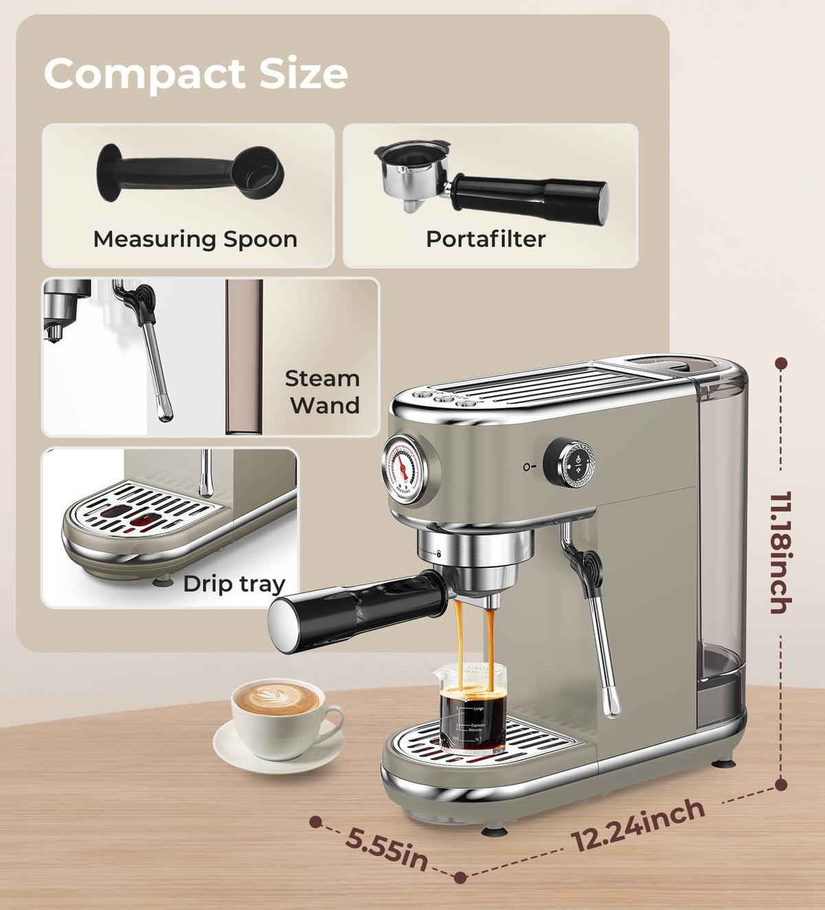 Espresso Machine with Milk Frother