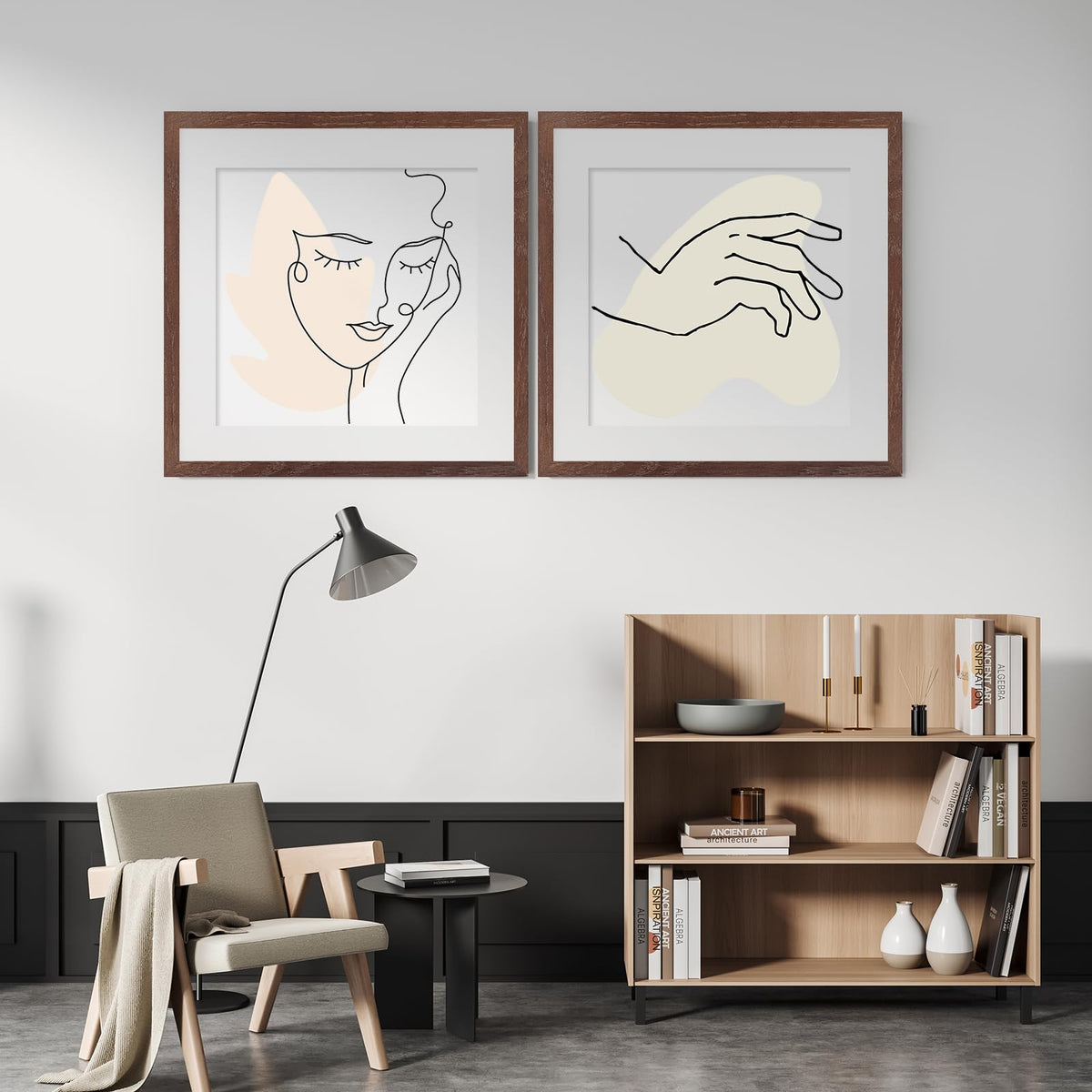 20x20 Solid Oak Wood Picture Frames (3 Count)