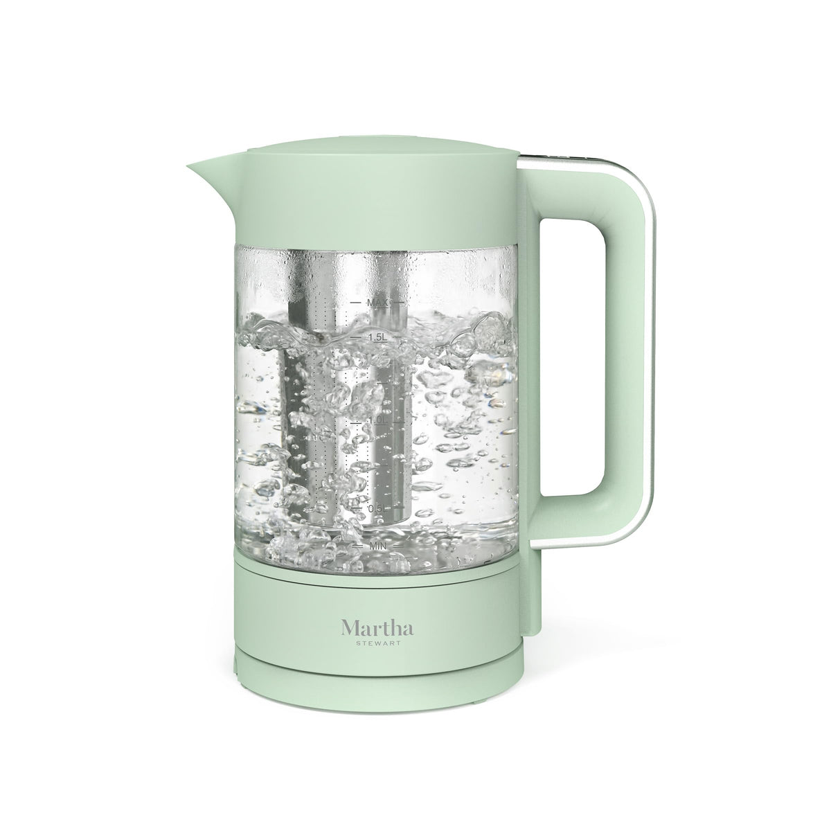 1.7L Glass Carafe Electric Kettle with Removable Tea Infuser