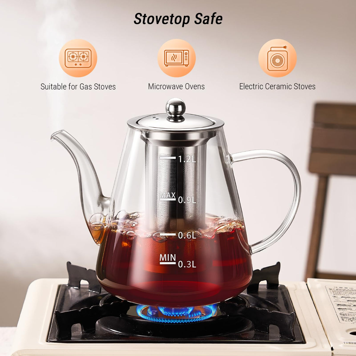 44oz Glass Teapot with Infuser