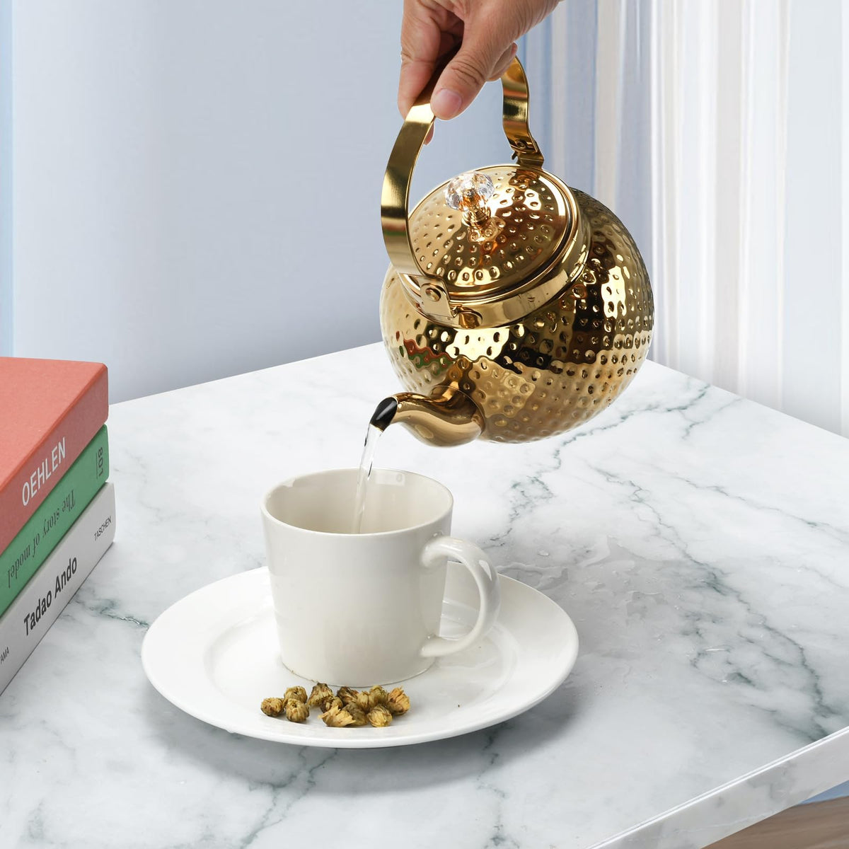 2L Hammered Tea Kettle Stovetop