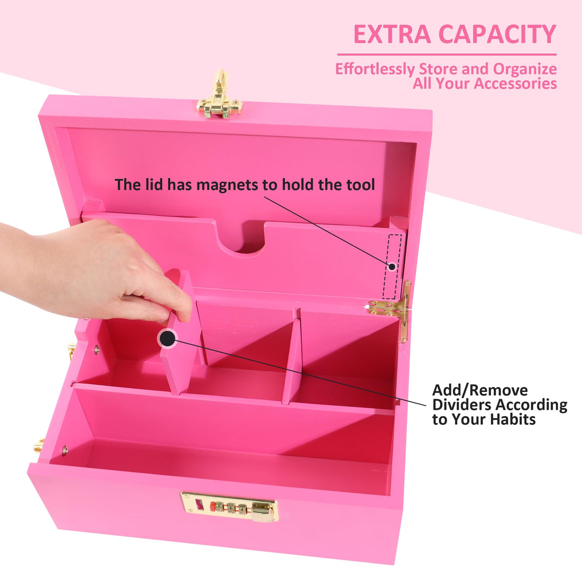 Bamboo Box with Combination Lock