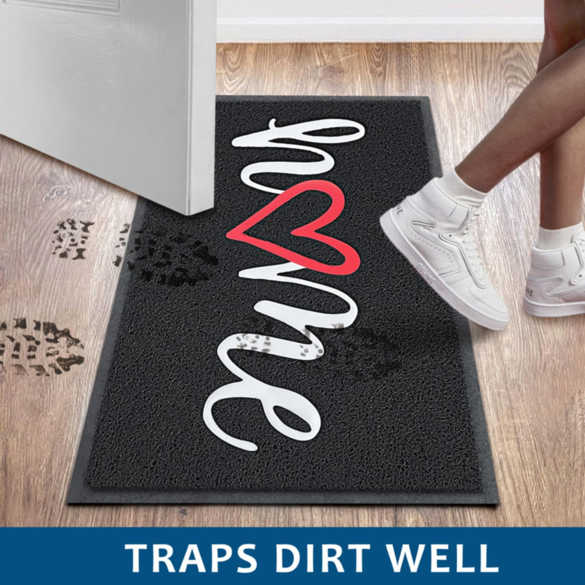 Door Mat 3 Pack Outside Inside Home Doormat 30"x17.5" Durable Floor Mat Non Slip Rug Ultra Absorb Mud Easy Clean Front Doormat for Garage (1575 Count)