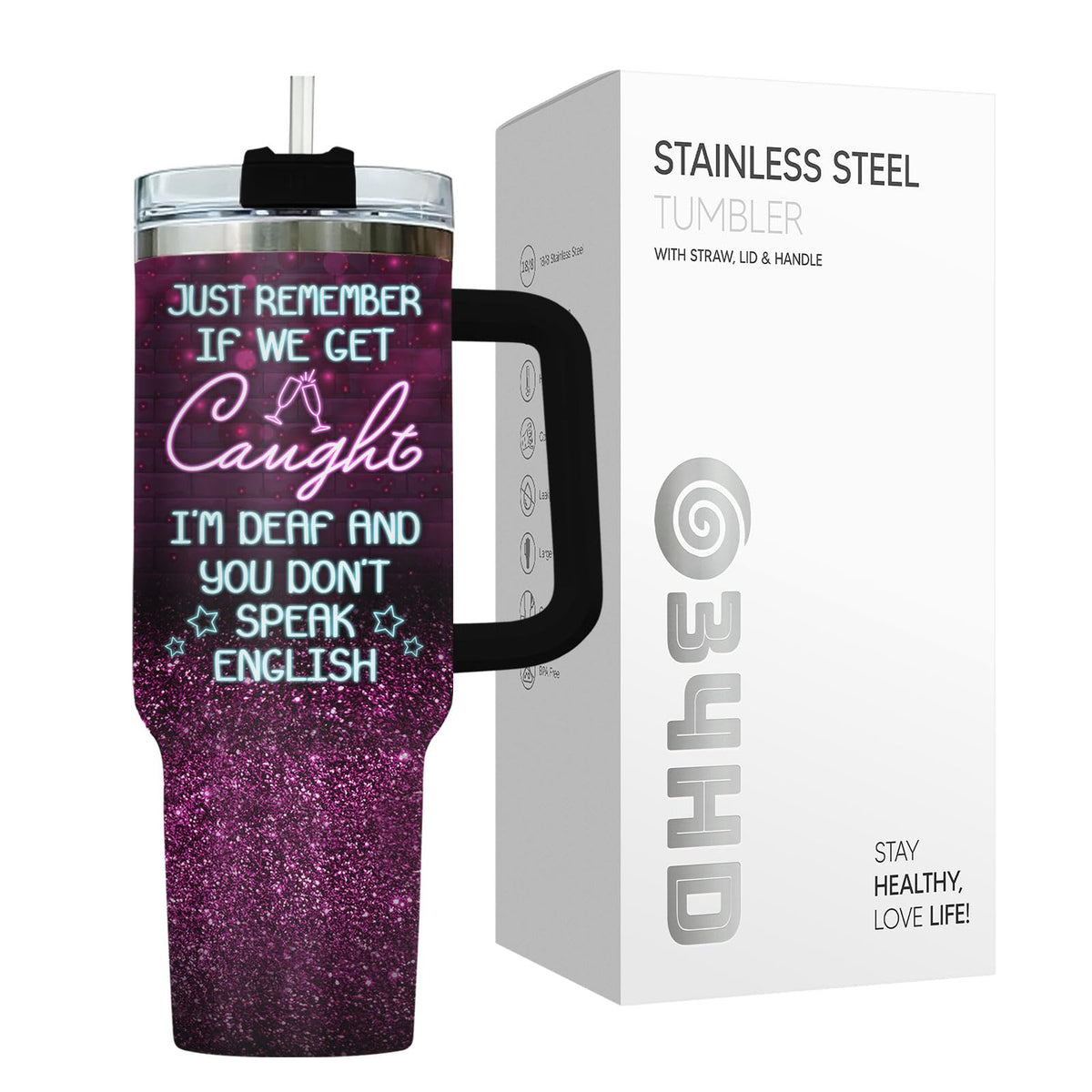 Partners Crime Bestie 40 oz Tumbler with Handle