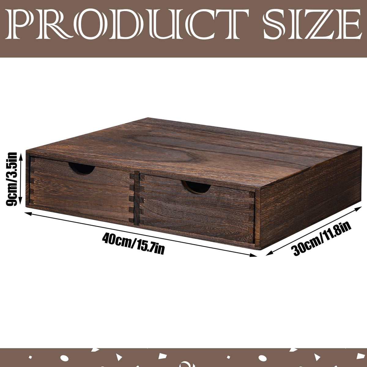 Wooden Coffee Pod Storage Drawer Cabinet Vintage Tea Organizer Holder with Drawers Coffee Cup & Accessory Storage for Home Office Brewers