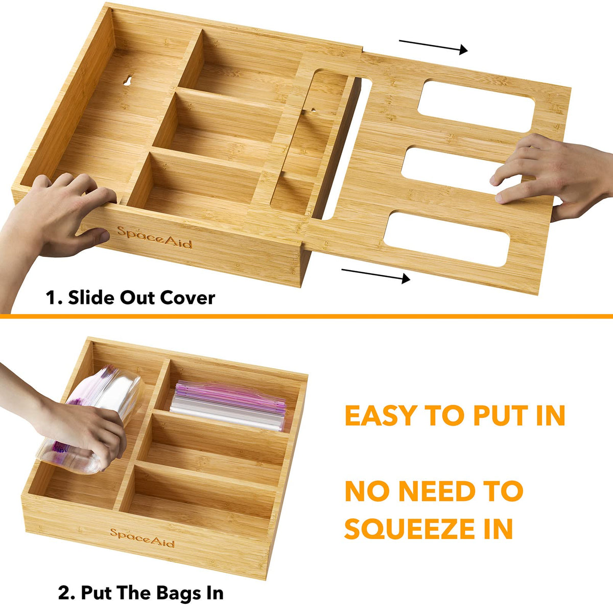 Bag Storage Organizer for Kitchen Drawer