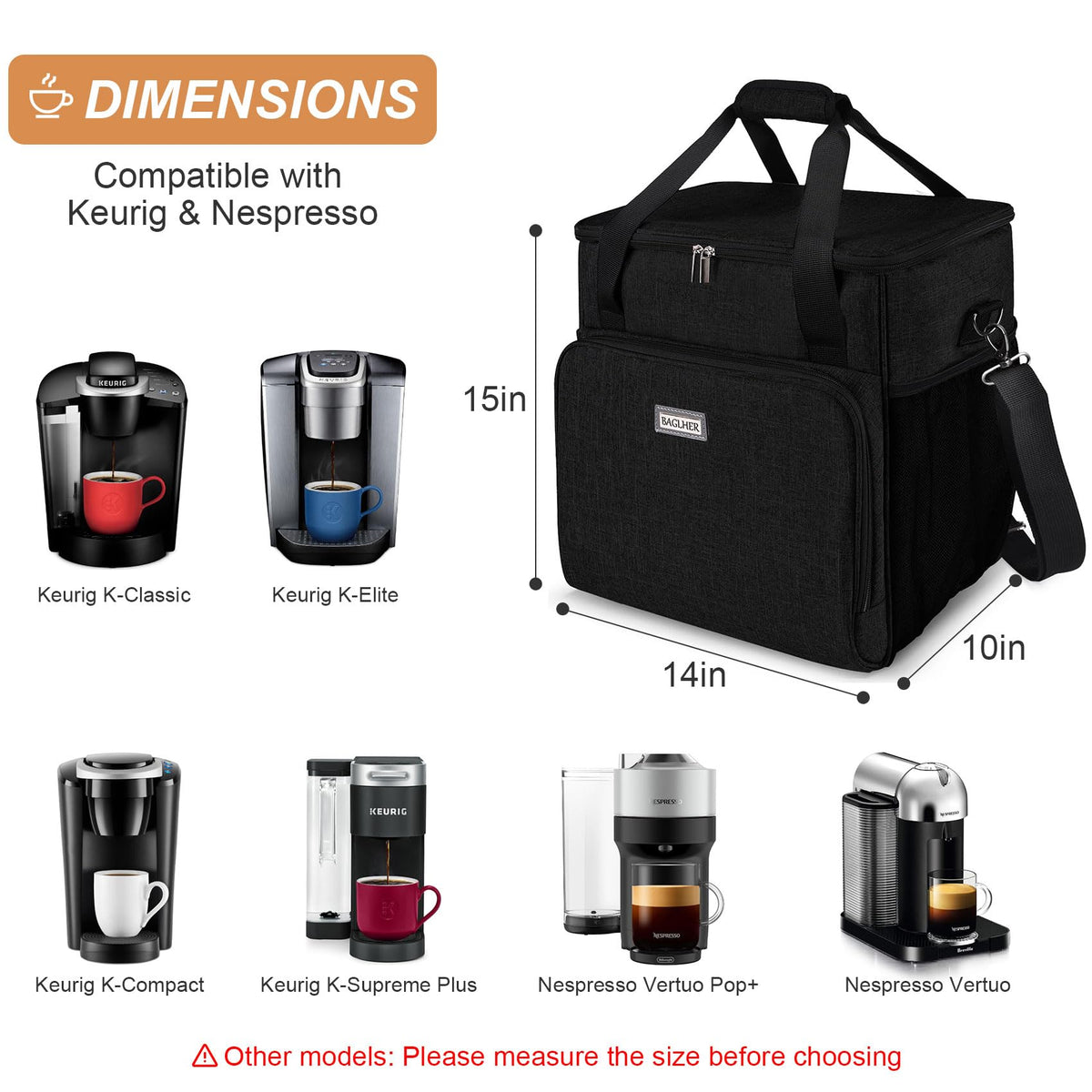 Coffee Maker Travel Bag Compatible with Keurig K