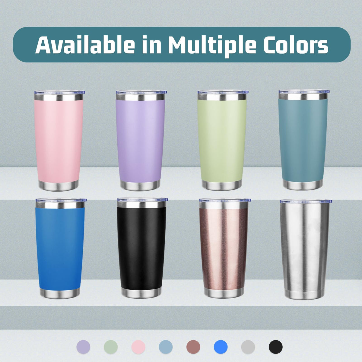 20 oz Tumbler with Lids and Straws