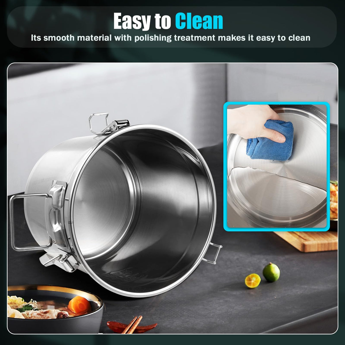 304 Stainless Steel Airtight Canister for Kitchen