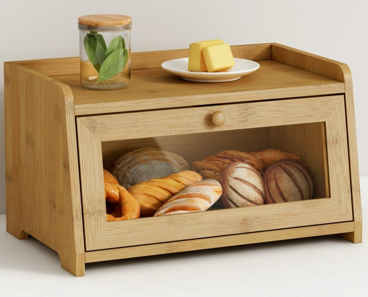 Wood Bread Box for Kithcen Countertop