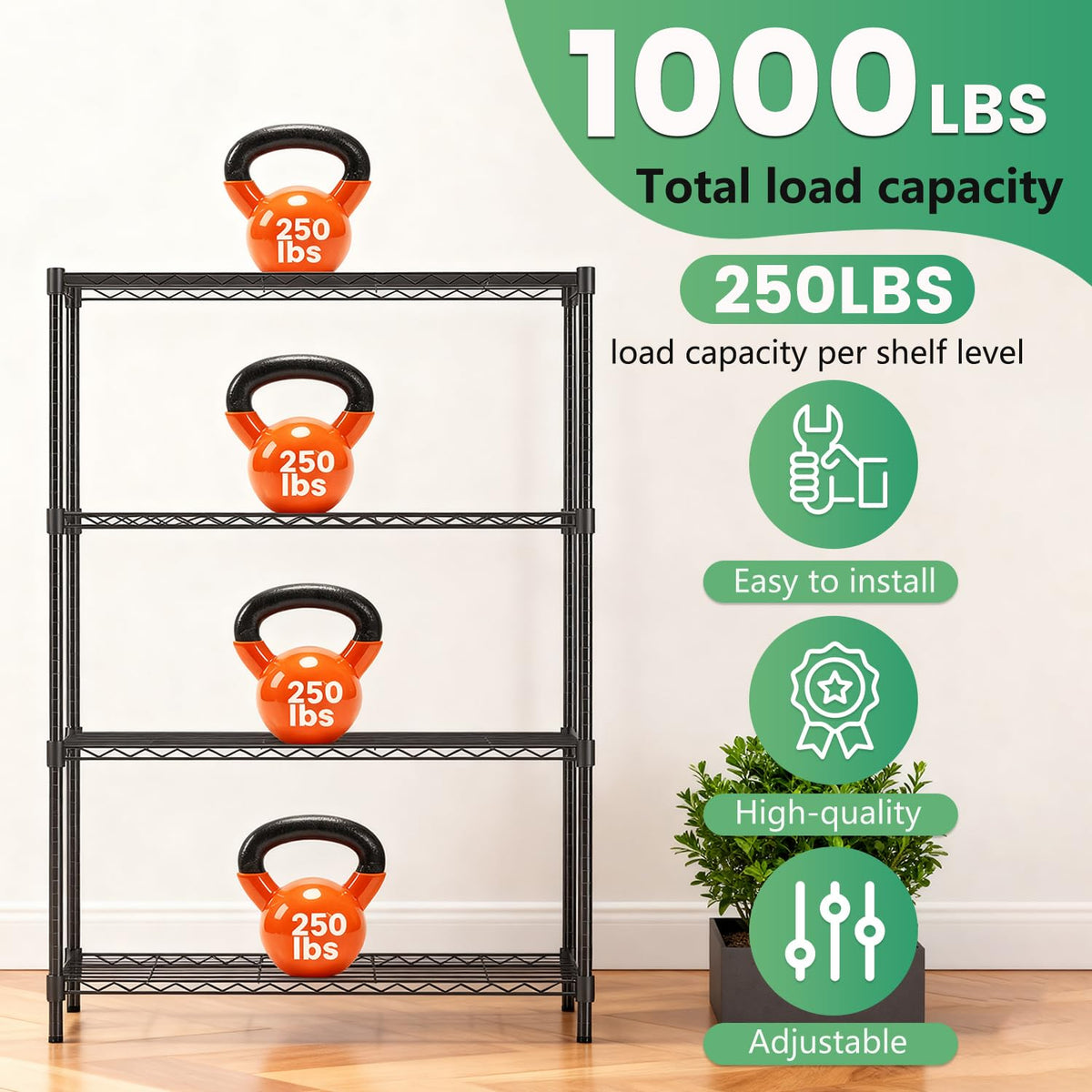 4 Tier Wire Shelf