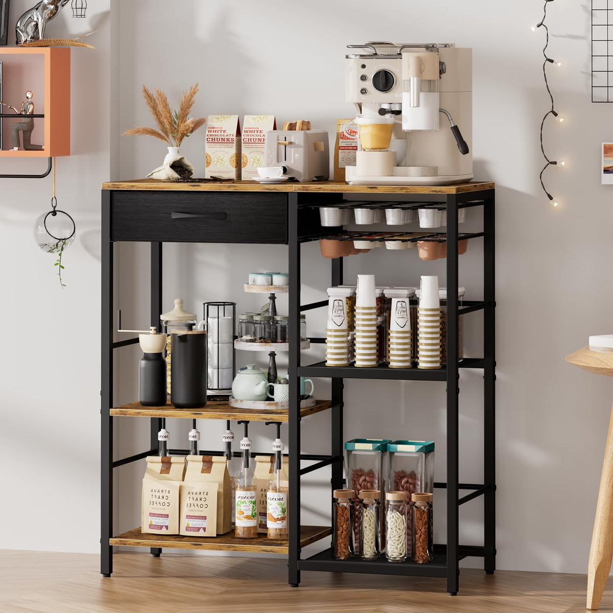 Coffee Bar with Integrated Storage
