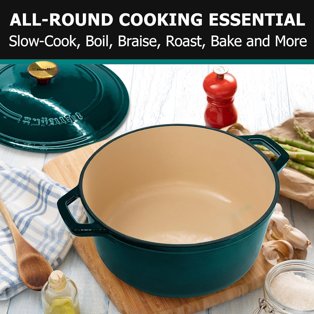 4.5 QT Enameled Cast Iron Dutch Oven