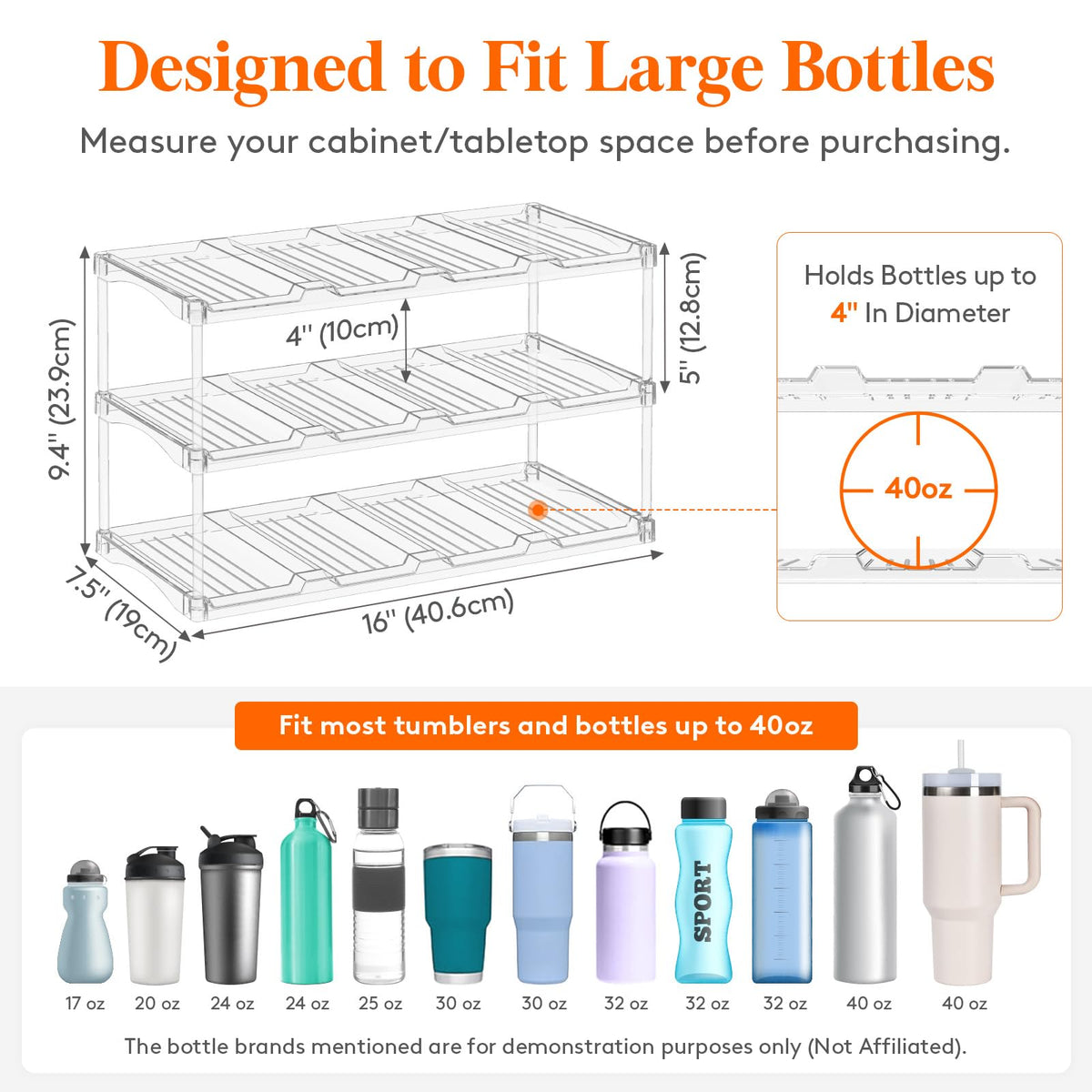 Stackable Bottle Storage Organizer
