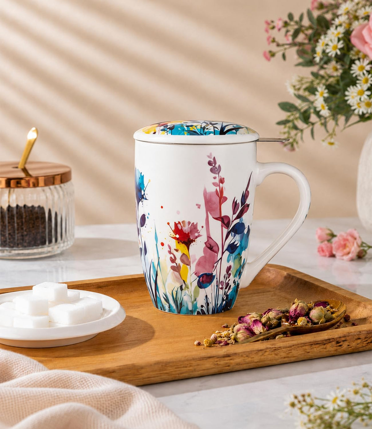 Tea Cup With Infuser and Lid