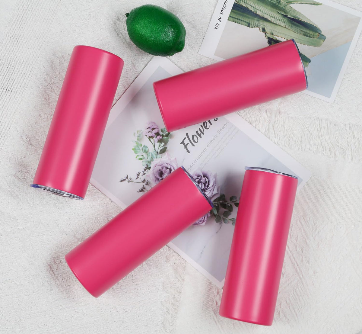 8 Pack 20 Oz Straight Skinny Tumblers (6.5 Count)