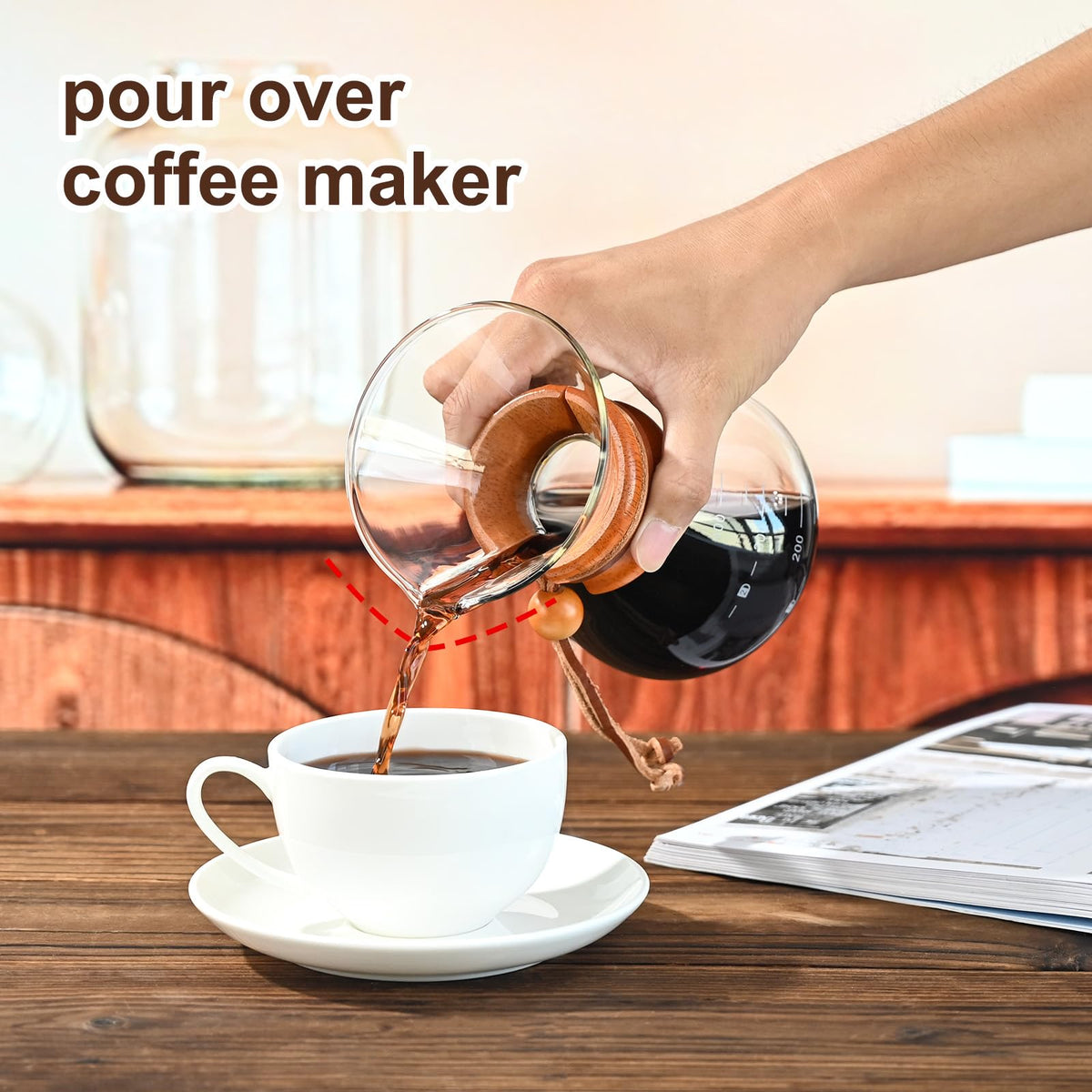 Pour Over Coffee Maker with Stainless Steel Filter Pour Over Coffee Dripper