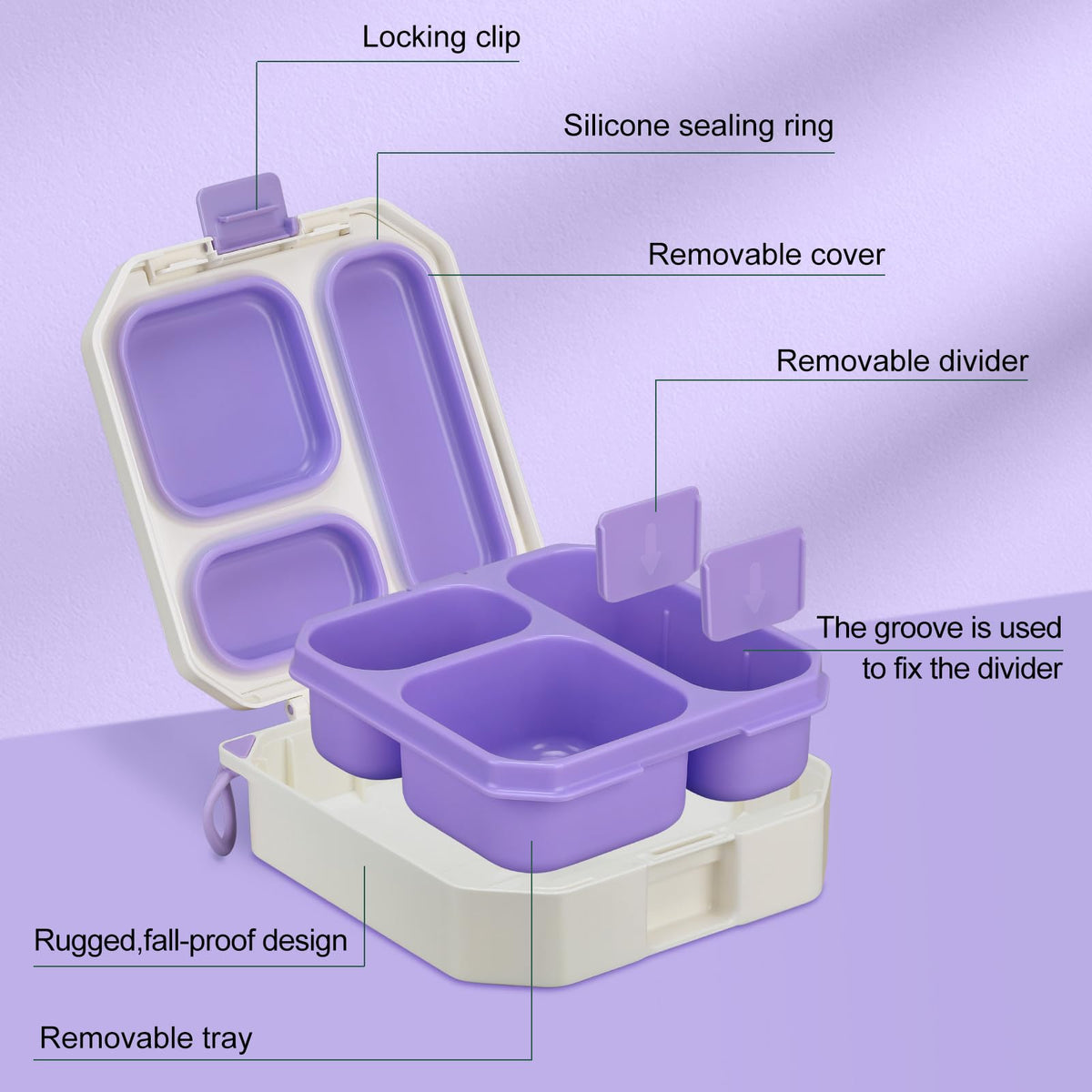 Bento Lunch Box for Kids with 12oz Soup Thermo Leak (6 Count)