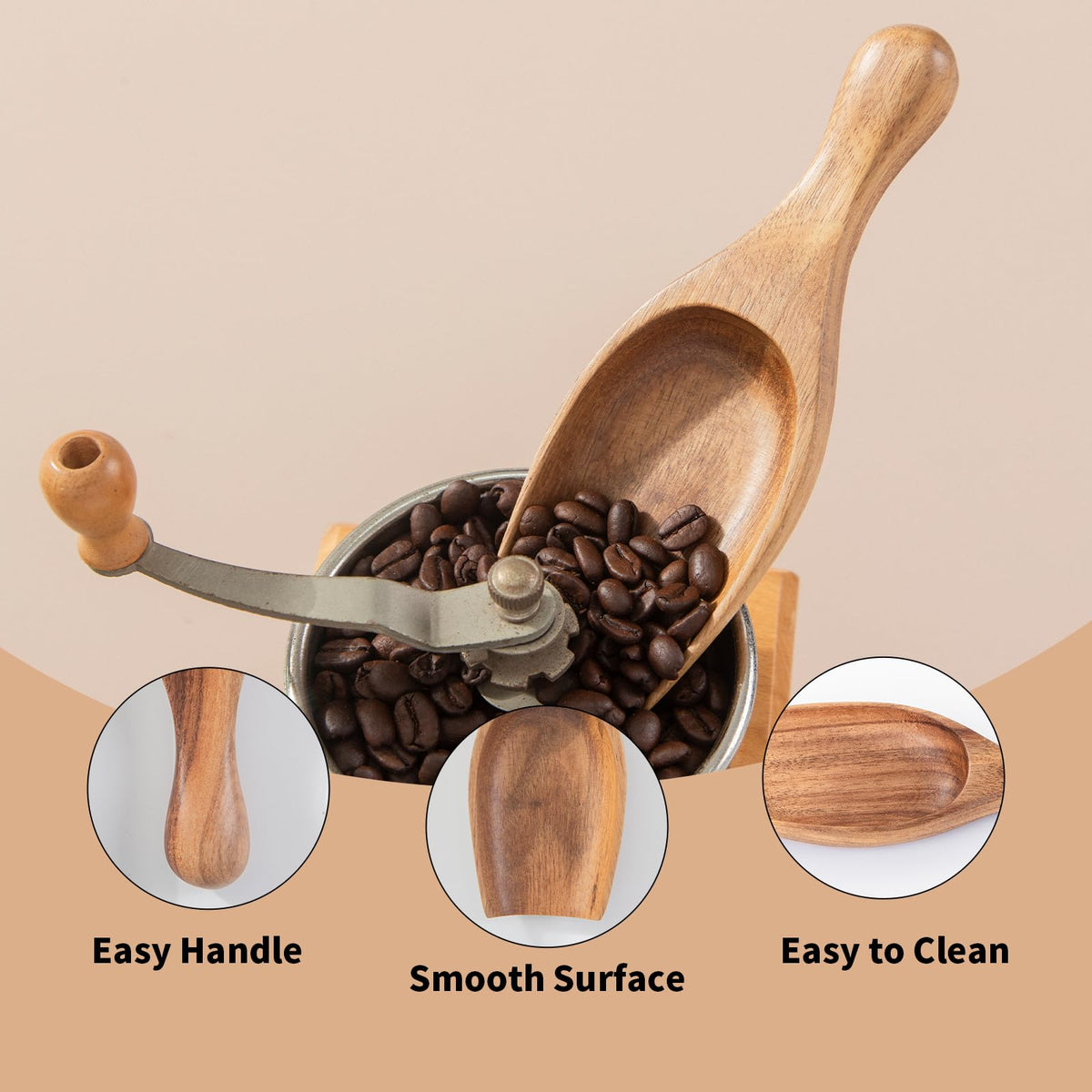 Big Wooden Scoop Shovel (4 Count)