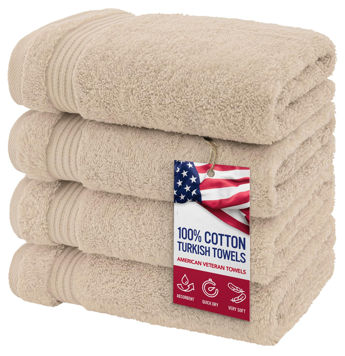 Hand Towels for Bathroom Set of 4 (4 Count)