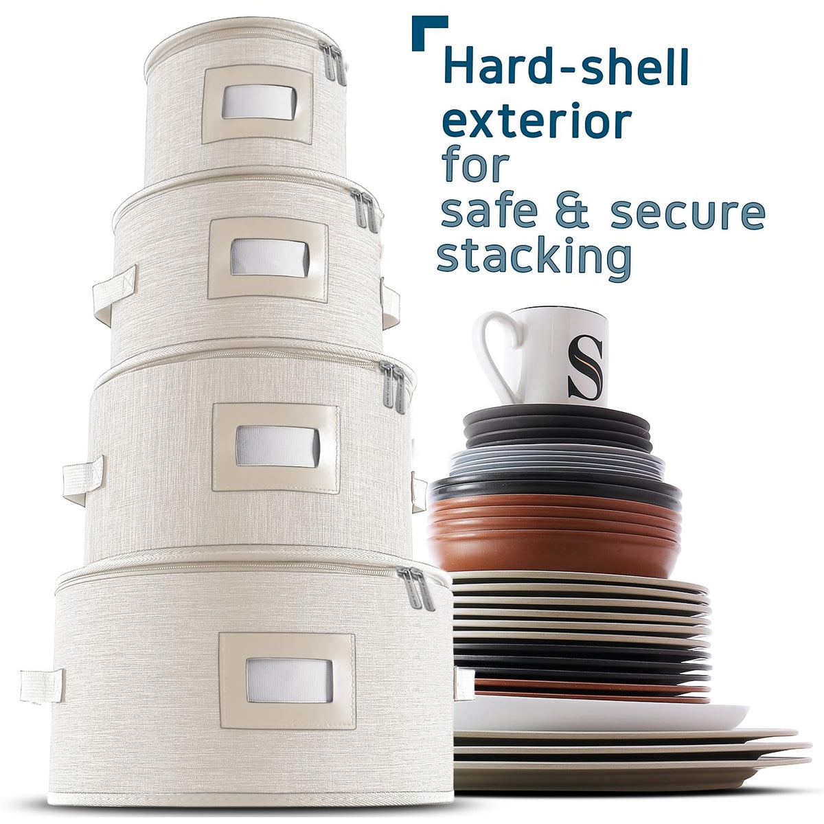 4 Piece Dish Storage Containers