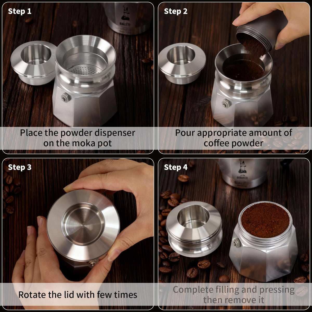 2 3 Cup Moka Pot Tamper