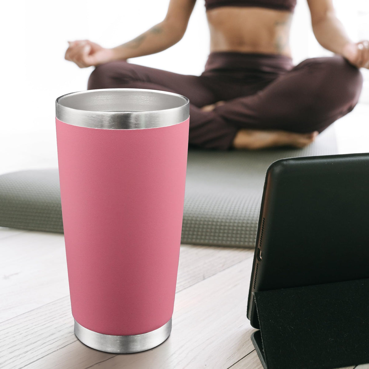 20oz Tumbler with Lid Stainless Steel Tumblers Insulated Mug Pink 1P
