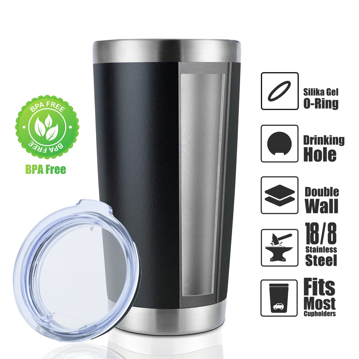 20oz Stainless Steel Tumbler Bulk with Lid