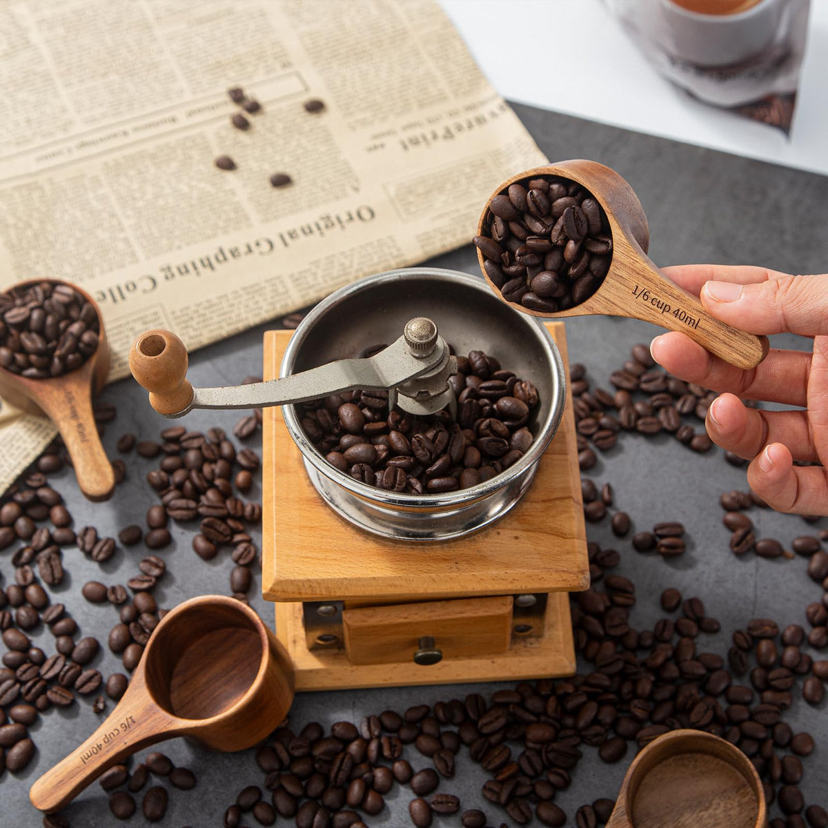 Wood Coffee Scoop (4 Count)