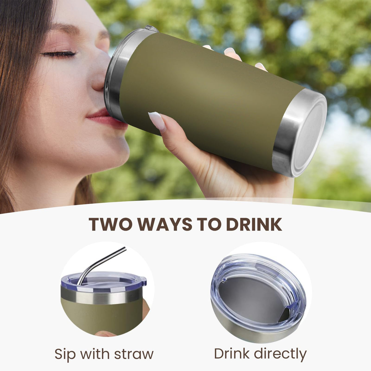 20oz Tumbler Cup Double Wall Vacuum Insulated Travel Mug Bulk