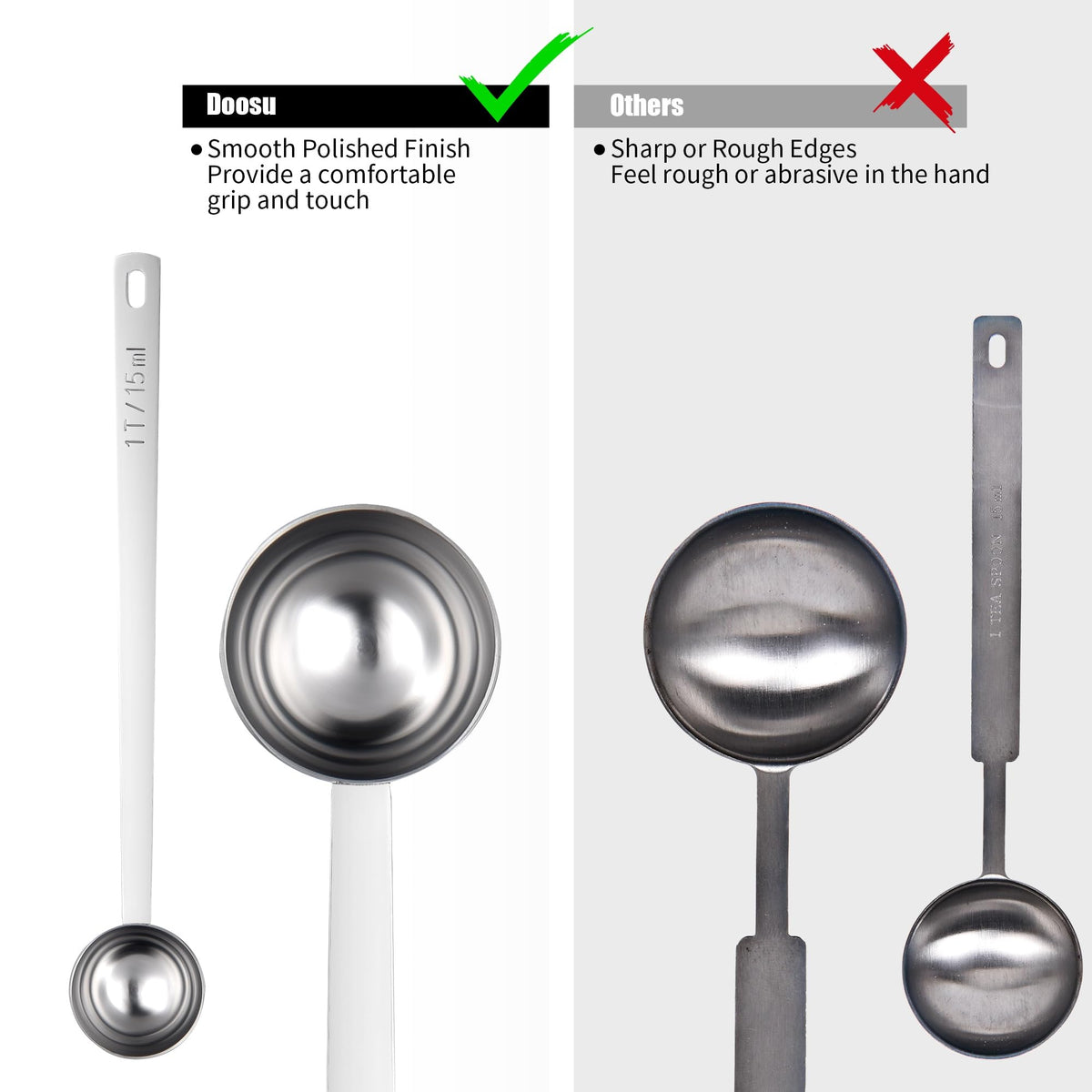 Metal 6.9in Long Handle Coffee Scoop for Ground Coffee
