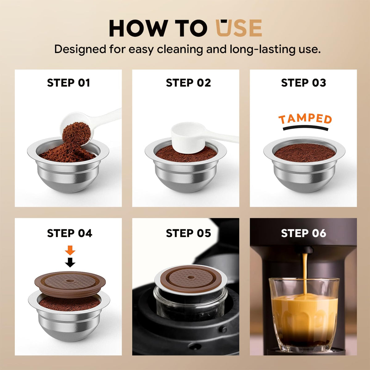 Reusable Stainless Steel Coffee Capsule for Nes