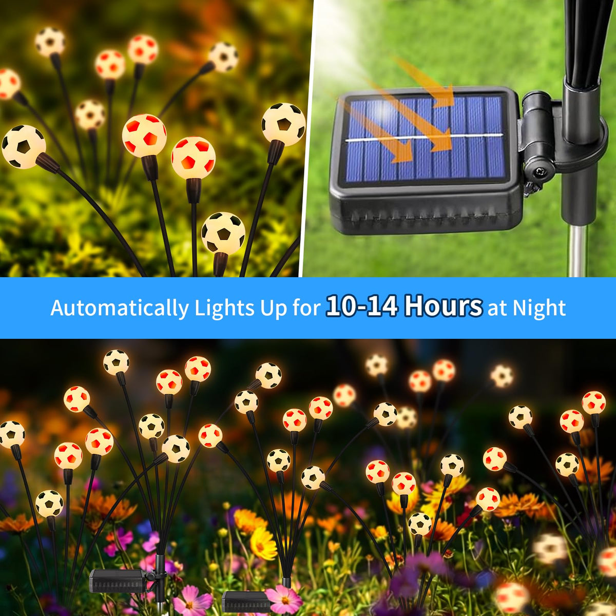 2026 Solar Soccer Lights (8 Count)