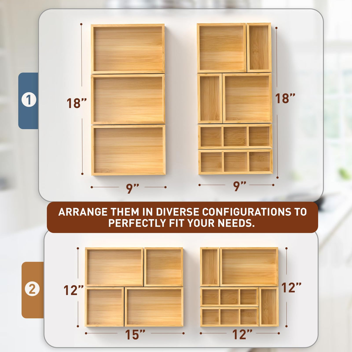 Bamboo Drawer Organizer