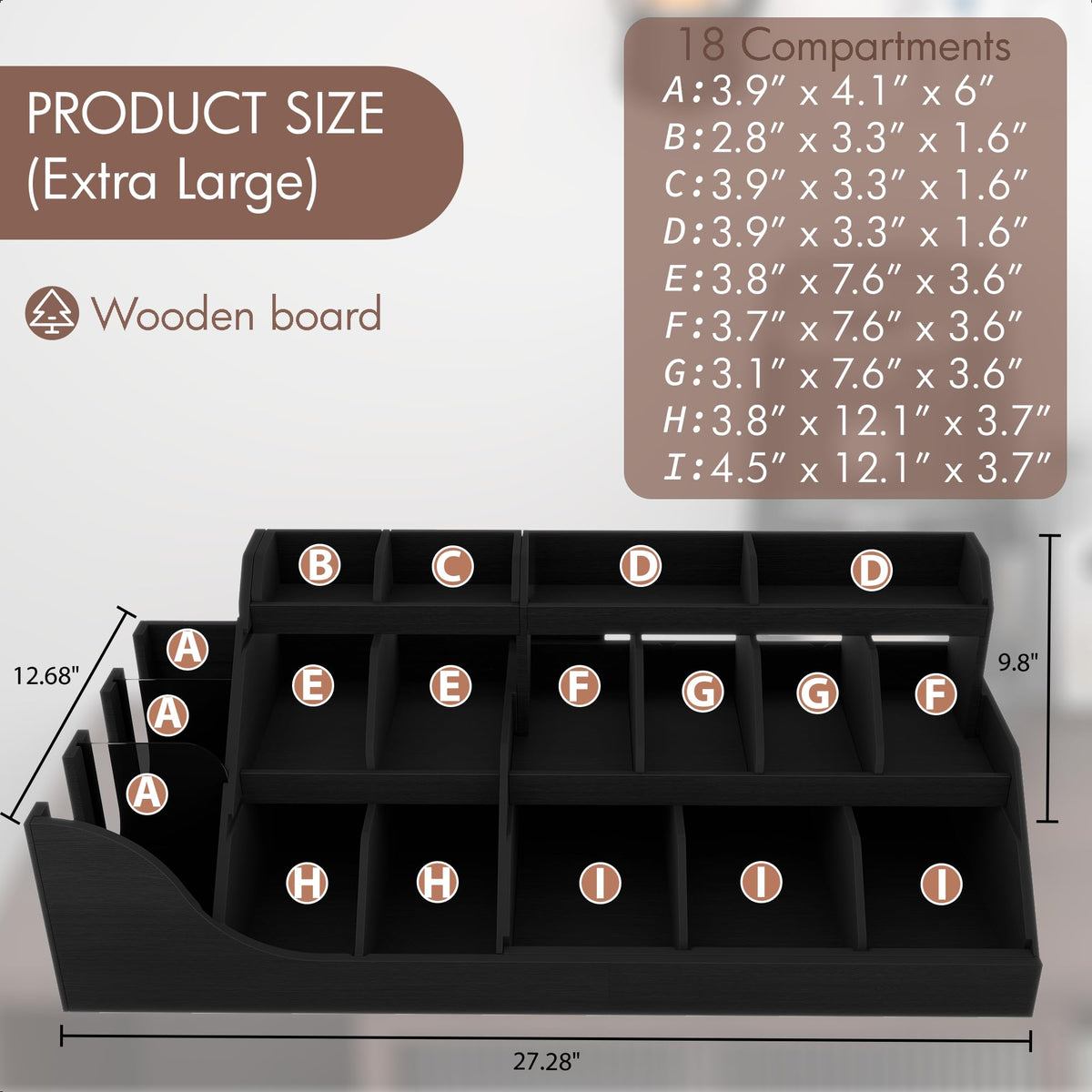 3 Tier Coffee Bar Station Organizer for Countertop