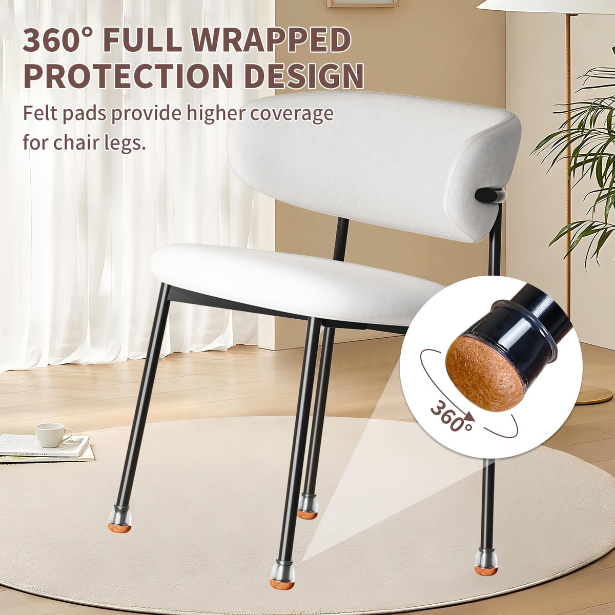 24 Pcs Extra Small Chair Leg Floor Protectors (24 Count)
