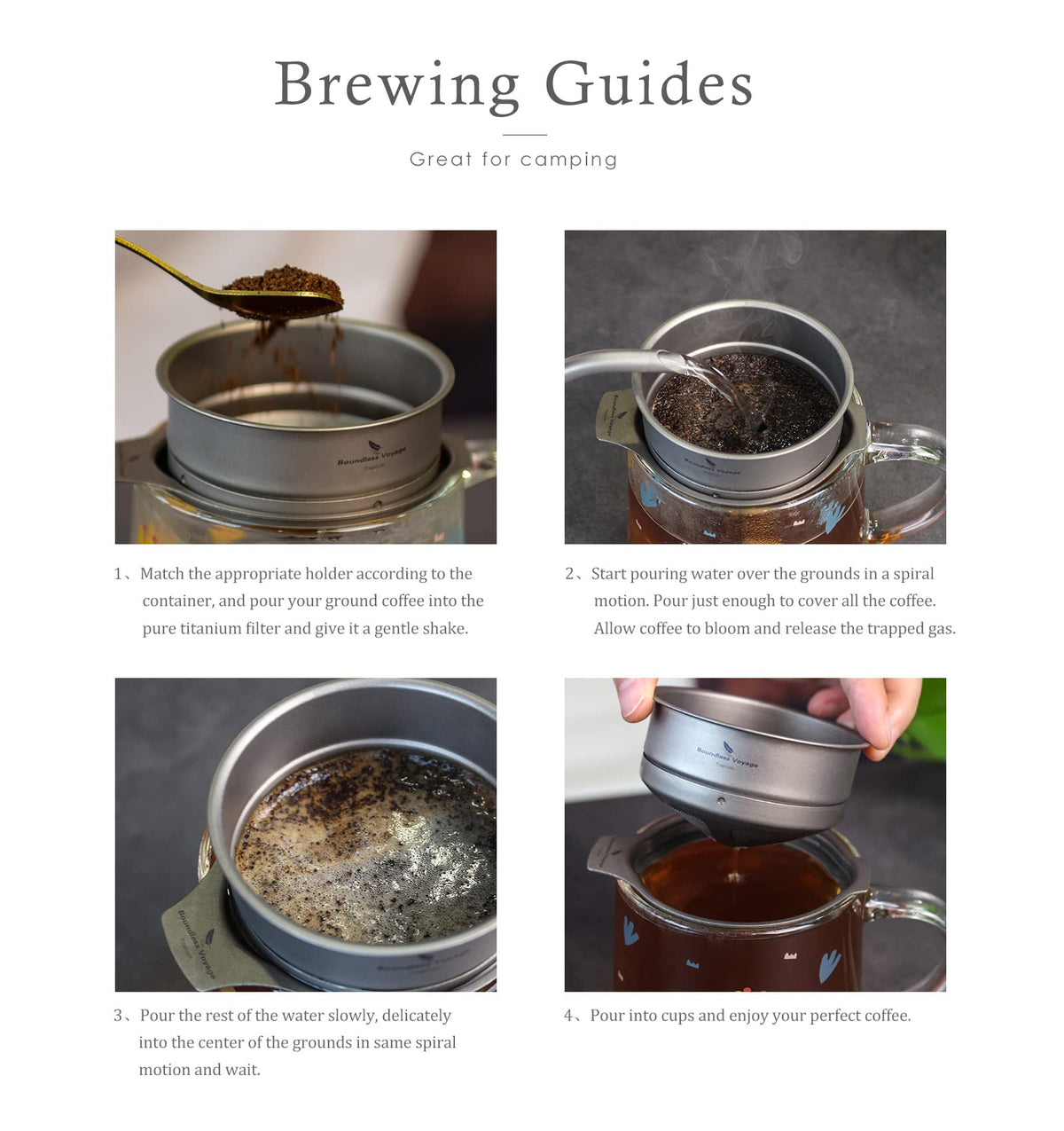 Pure Titanium Coffee Filter Paperless
