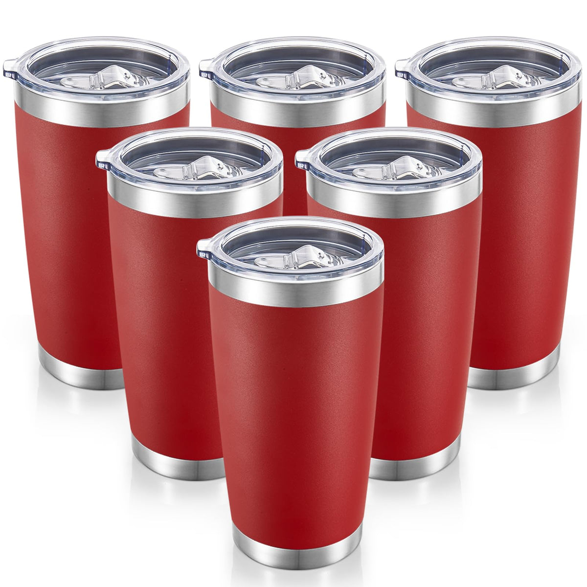 20 oz Tumblers Bulk Stainless Steel Tumbler with Lid (6 Count)