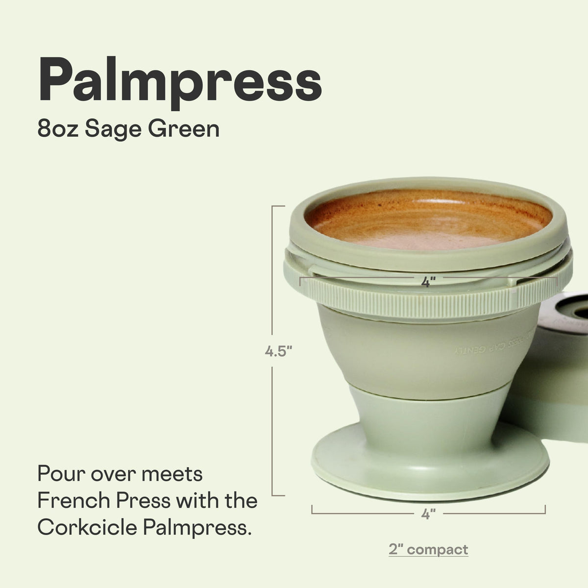 Coffee Palmpress 8 oz Collapsible French Press
