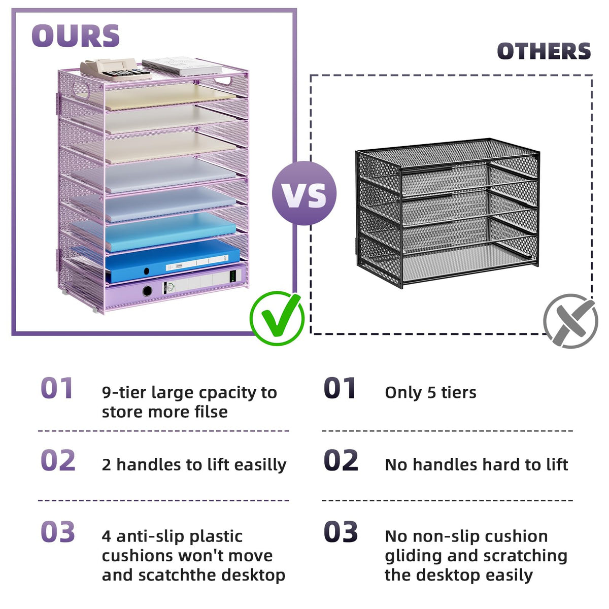 Paper Organizer Letter Tray