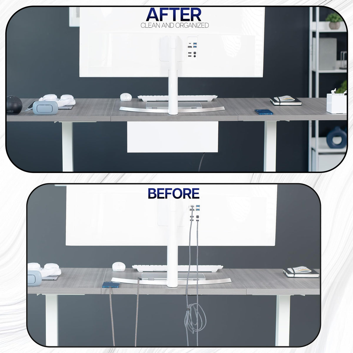 White 17 inch Extra Deep Cable Management Tray