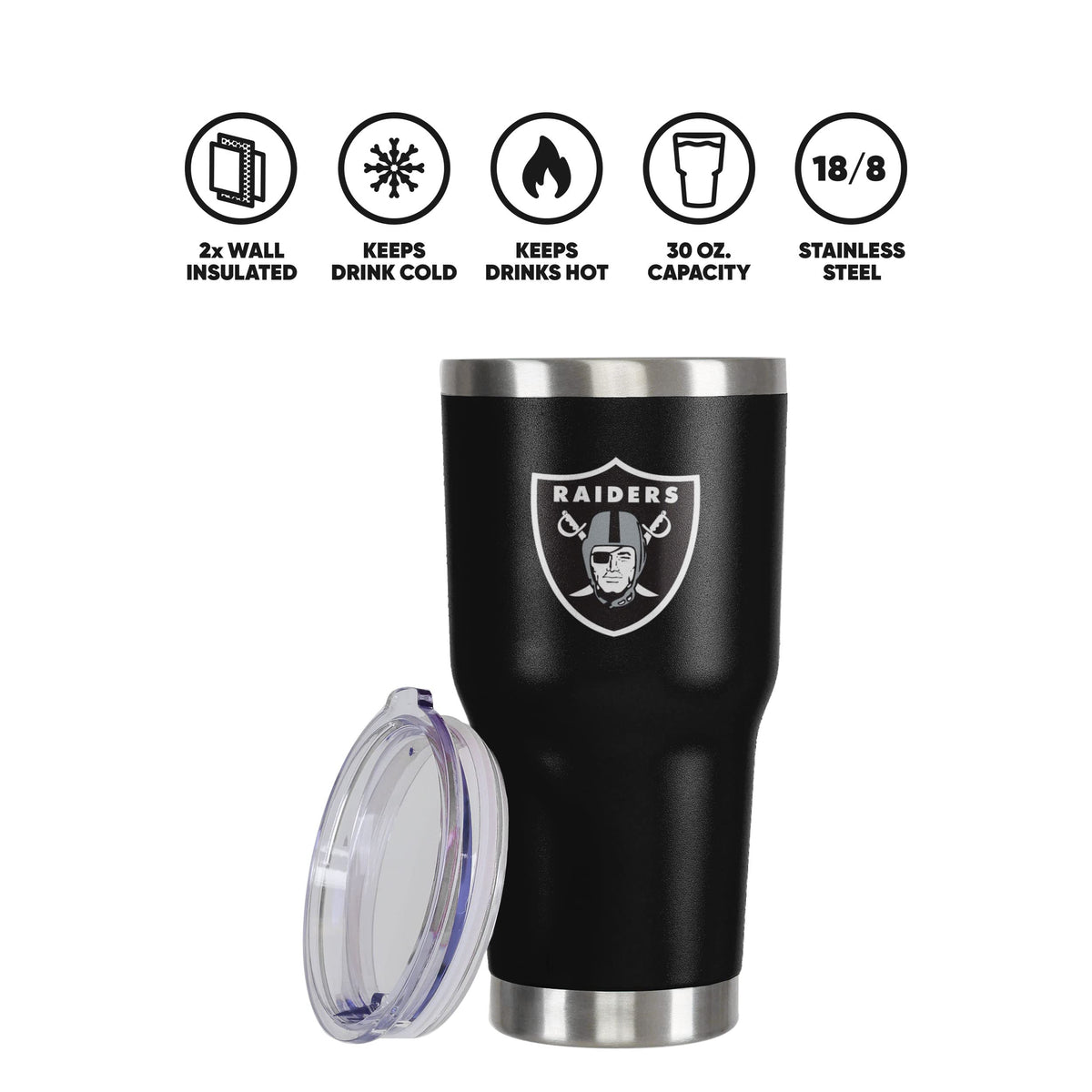 Las Vegas Raiders NFL Team Logo 30 oz Tumbler