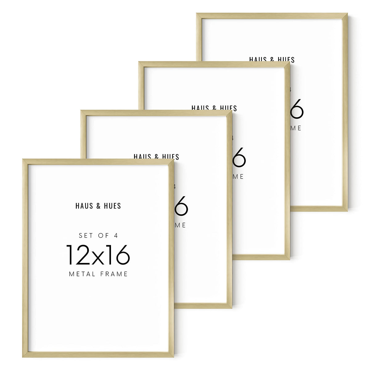 12x16 Gold Picture Frames (4 Count)