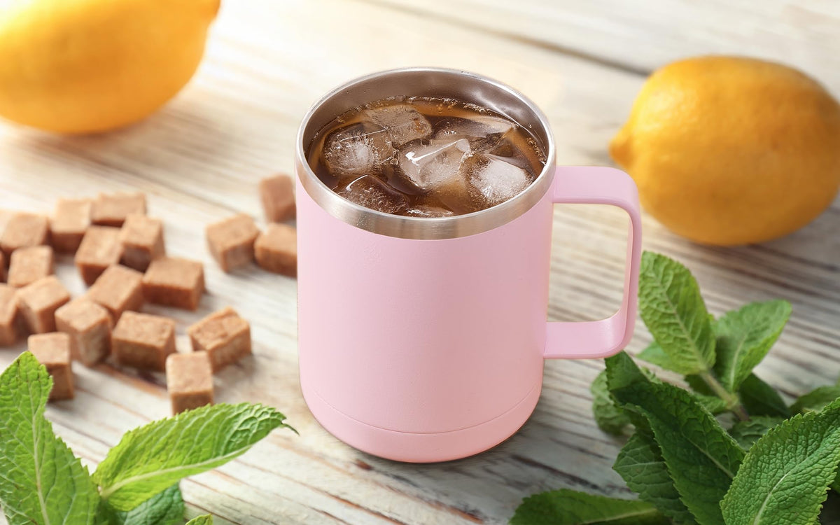 12oz Coffee Mug With Handle and Sliding Lid